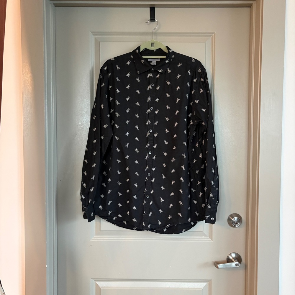 Martin Gordon Skull Crossbones Shirt L Black